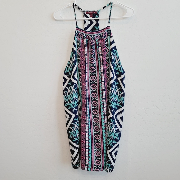 Silvergate Aztec Print Colorful Mini Dress Large - Picture 11 of 13